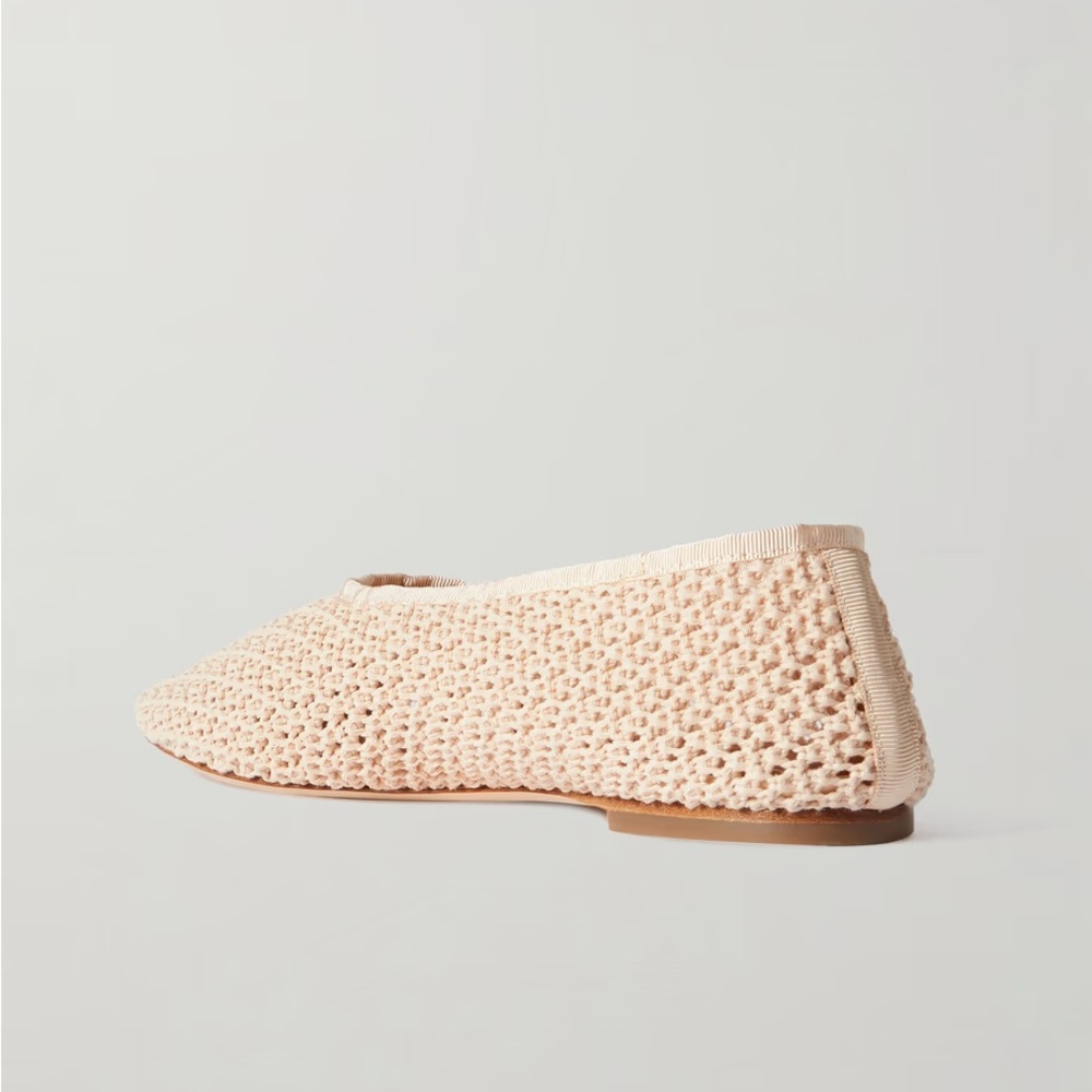 STAUD ALBA BALLET FLAT CREAM CROCHET - Picture 10 of 11